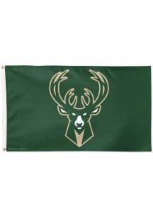 Milwaukee Bucks 3x5 Graphic Silk Screen Grommet Flag - Green
