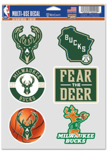 Milwaukee Bucks 6pk Fan Auto Decal - Green