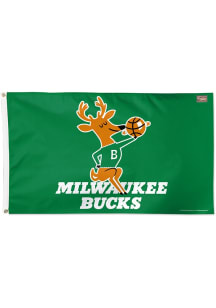 Milwaukee Bucks Retro 3x5 Silk Screen Grommet Flag - Green
