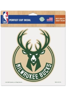Milwaukee Bucks 8x8 Logo Perfect Cut Auto Decal - Green