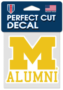 Michigan Wolverines 4x4 Alumni Auto Decal - Blue