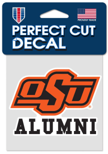Oklahoma State Cowboys 4x4 Alumni Design Auto Decal - Orange