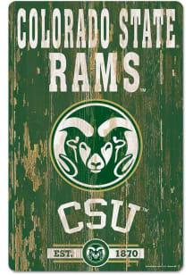 Colorado State Rams 11x17 Slogan Sign - Green