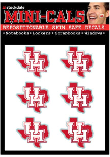 Houston Cougars 6pk State Shape Tattoo