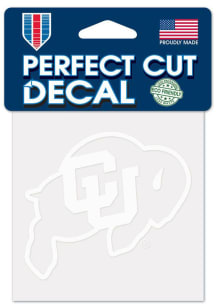 Colorado Buffaloes 4x4 White Auto Decal - Gold