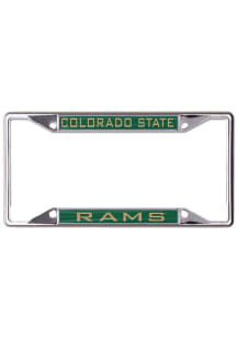 Colorado State Rams Metallic Inlaid License Plate Frame - Green