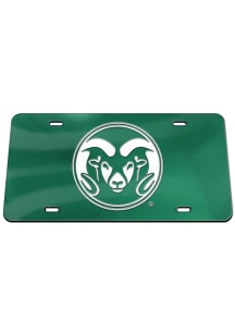 Colorado State Rams Green Team Color Acrylic Car Accessory License Plate