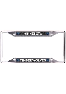 Minnesota Timberwolves Black and Silver License Plate Frame - Black