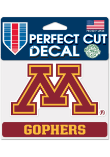 Minnesota Golden Gophers 4.5x5 Team Name Auto Decal - Maroon