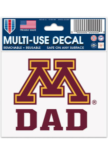 Minnesota Golden Gophers 4x4 Dad Auto Decal - Maroon