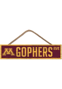 Minnesota Golden Gophers 4x17 Wood Sign - Maroon