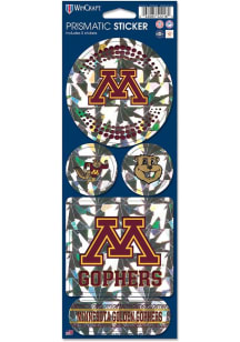 Minnesota Golden Gophers Prismatic Stickers - Maroon