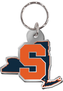 Syracuse Orange State Shape Keychain - Orange