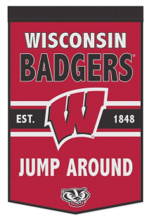 Wisconsin Badgers 24x38 Slogan Banner - Cardinal