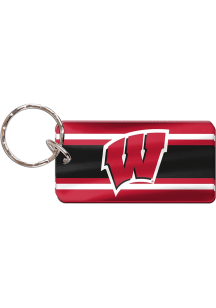 Wisconsin Badgers Stripe Keychain - Cardinal
