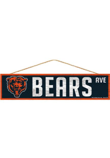 Chicago Bears 4x17 Avenue Wood Sign - Navy Blue