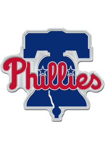 Philadelphia Phillies Chrome Free Form Car Emblem - Red