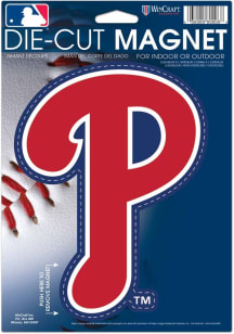 Philadelphia Phillies 6x9 Die Cut Car Magnet - Red