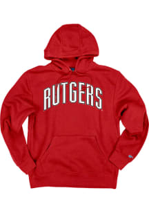 Blue 84 Rutgers Scarlet Knights Mens Red Arch Name Kamden Long Sleeve Hoodie