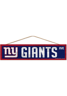 New York Giants 4x17 Wood Ave Sign - Blue