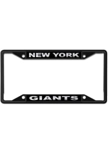 New York Giants Black and Silver Metallic License Plate Frame - Black