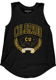 Colorado Buffaloes Womens Black Muscle Tank Top