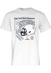 Blue 84 Penn State Nittany Lions White Football 2024 Fiesta Bowl Champions Short Sleeve T Shirt