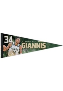 Milwaukee Bucks Giannis Antetokounmpo Player Pennant - Green