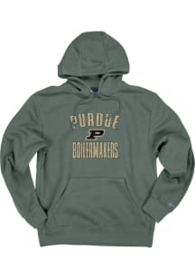 Blue 84 Purdue Boilermakers Mens Grey Number 1 Long Sleeve Hoodie