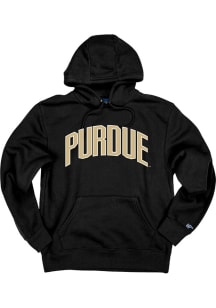 Blue 84 Purdue Boilermakers Mens Black Arch Name Long Sleeve Hoodie