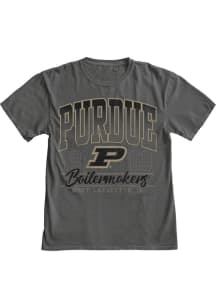 Blue 84 Purdue Boilermakers Black Number 1 Script Short Sleeve T Shirt
