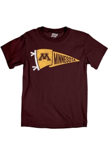 Blue 84 Minnesota Golden Gophers Maroon Pennant Short Sleeve T Shirt