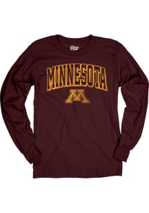 Blue 84 Minnesota Golden Gophers Maroon Arch Logo Long Sleeve T Shirt