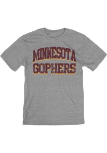 Blue 84 Minnesota Golden Gophers Grey Arch Name Short Sleeve Fashion T Shirt