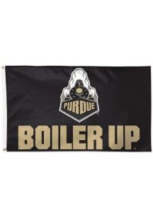 Purdue Boilermakers Slogan Silk Screen Grommet Flag - Black