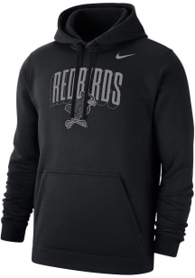 Nike Illinois State Redbirds Mens Black Blackout Club Fleece Long Sleeve Hoodie