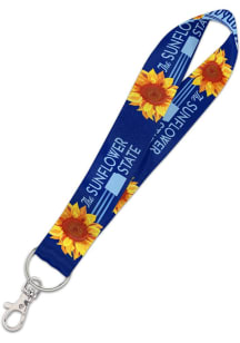 Kansas 1 inch Keychain - Blue