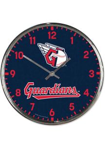 Cleveland Guardians Chrome Wall Clock