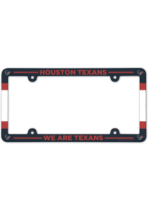 Houston Texans Plastic License Plate Frame - Blue