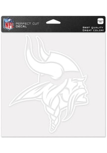 Minnesota Vikings 8x8 White Perfect Cut Auto Decal - Purple