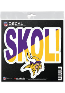 Minnesota Vikings 6x6 Repositionable Expression Logo Auto Decal - Purple