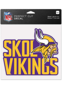 Minnesota Vikings 8x8 Slogan Auto Decal - Purple