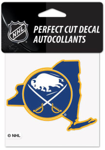 Buffalo Sabres 4x4 State Shape Auto Decal - Blue