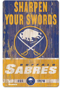 Buffalo Sabres 11x17 Slogan Wood Sign - Blue