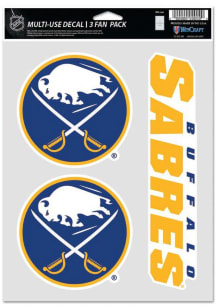 Buffalo Sabres Triple Pack Auto Decal - Blue