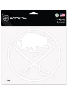 Buffalo Sabres 8x8 White Retro Auto Decal - Blue