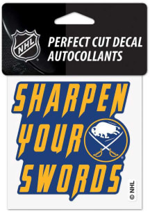 Buffalo Sabres 4x4 Slogan Auto Decal - Blue