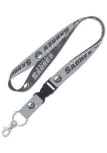 Buffalo Sabres Charcoal Lanyard - Blue