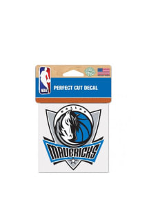 Dallas Mavericks 4x4 Perfect Cut Auto Decal - White