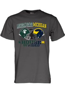 Blue 84 Michigan Wolverines Charcoal Football Football Paul Brawl Short Sleeve T Shirt